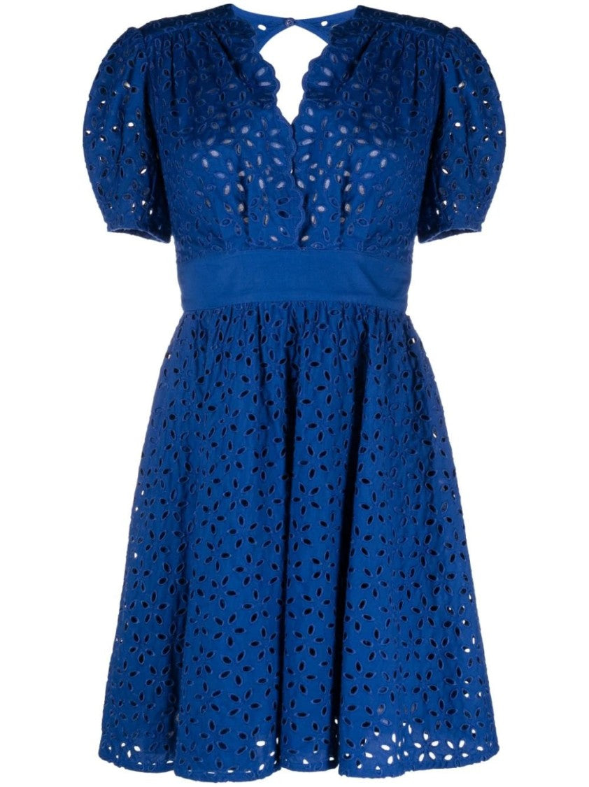 Pinko Belted Midi Dress With Deep V-Neckline