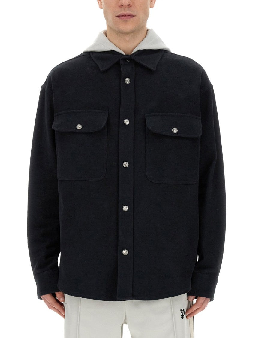 Palm Angels Shirt-Jacket With Monogram