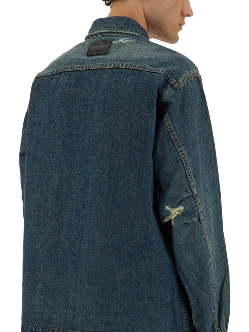 Helmut Lang Distressed Denim Uniform Shirt