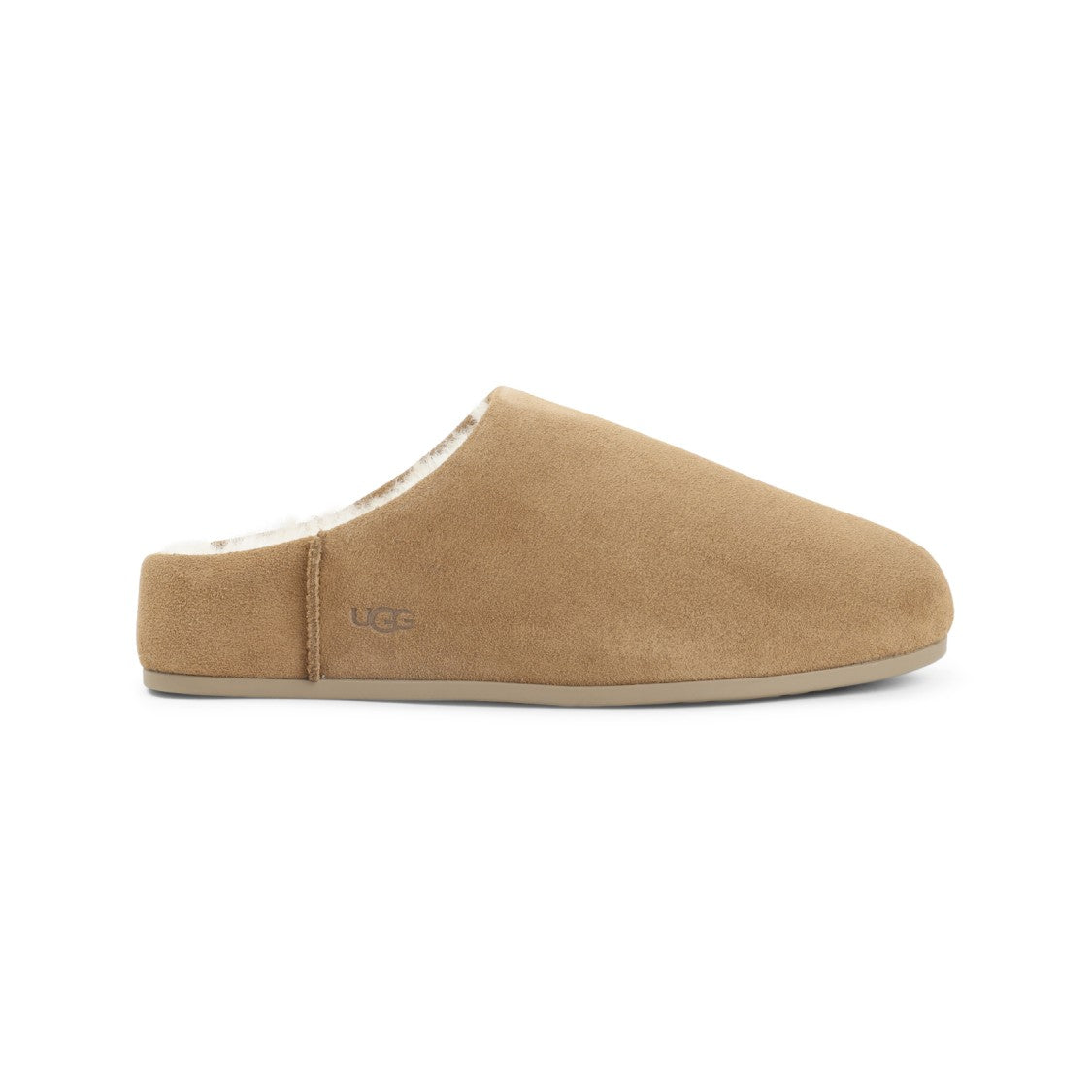 Ugg Plush Suede Slippers With Mutton Lining