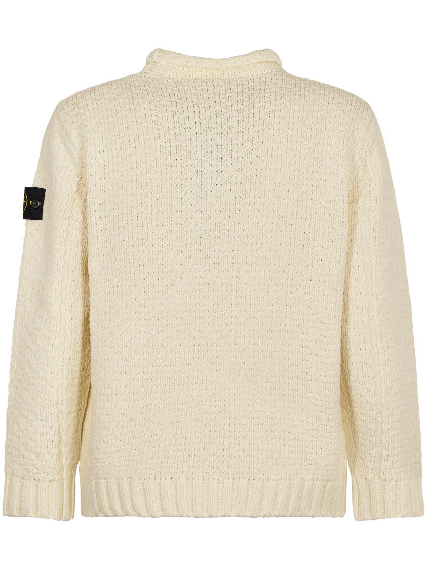 Stone Island Textured Knit Crewneck Sweater