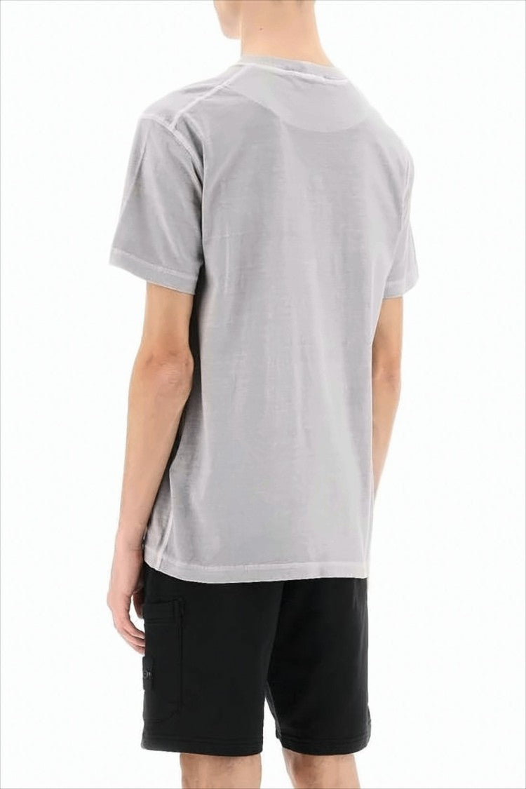Stone Island Heathered Grey Crew Neck T-Shirt