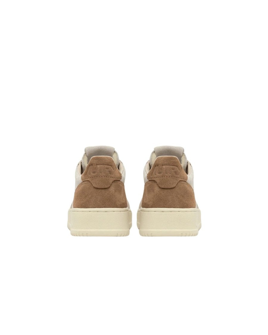 Autry Sneakers Medalist Low Tricolor In Suede Sand/Cigar