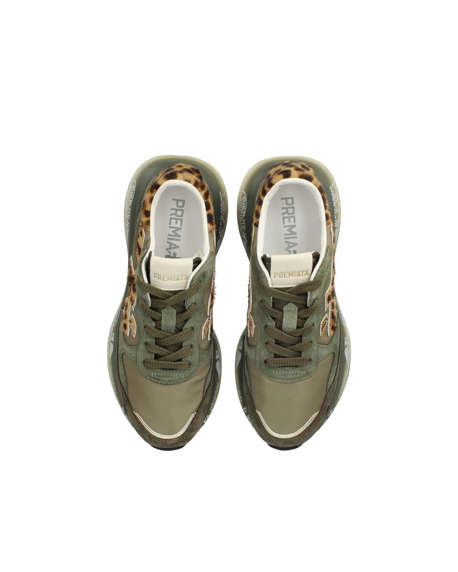 Premiata Sneakers Lauryn Military Green/Leopard