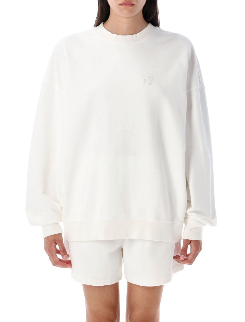 Anine Bing Miles Monogram Fleece Sweatshirt
