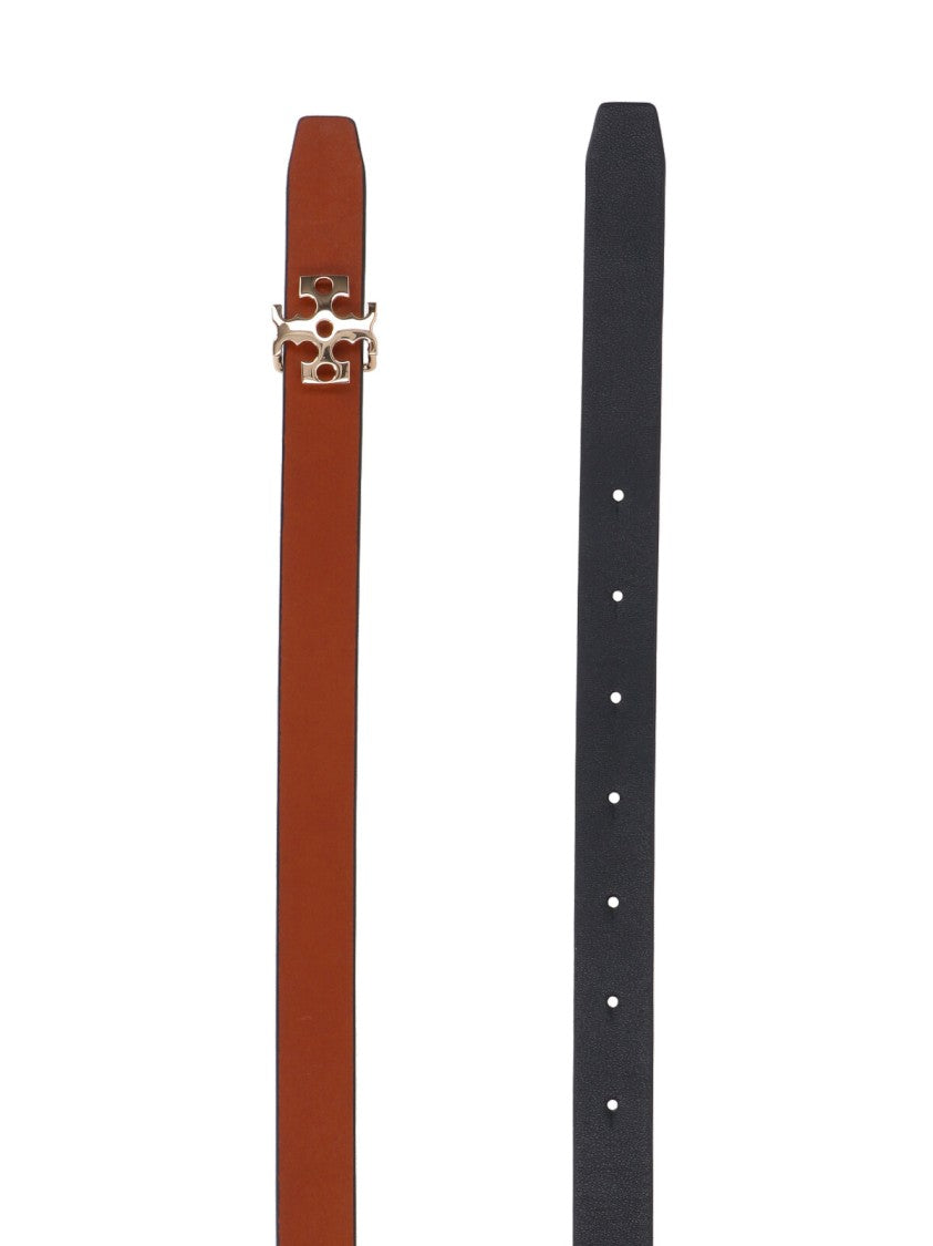 Tory Burch Reversible Logo Belt Black
