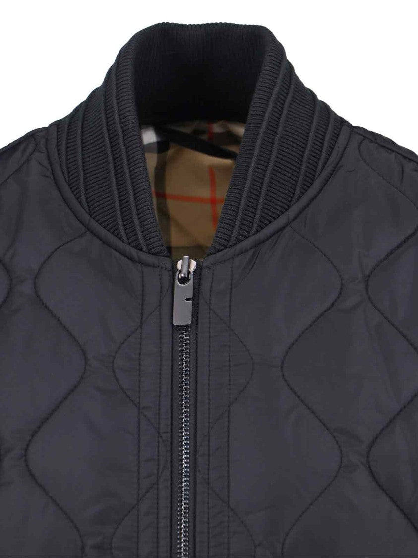 Burberry Structured Black Jacket With High Collar And Minimalist Design