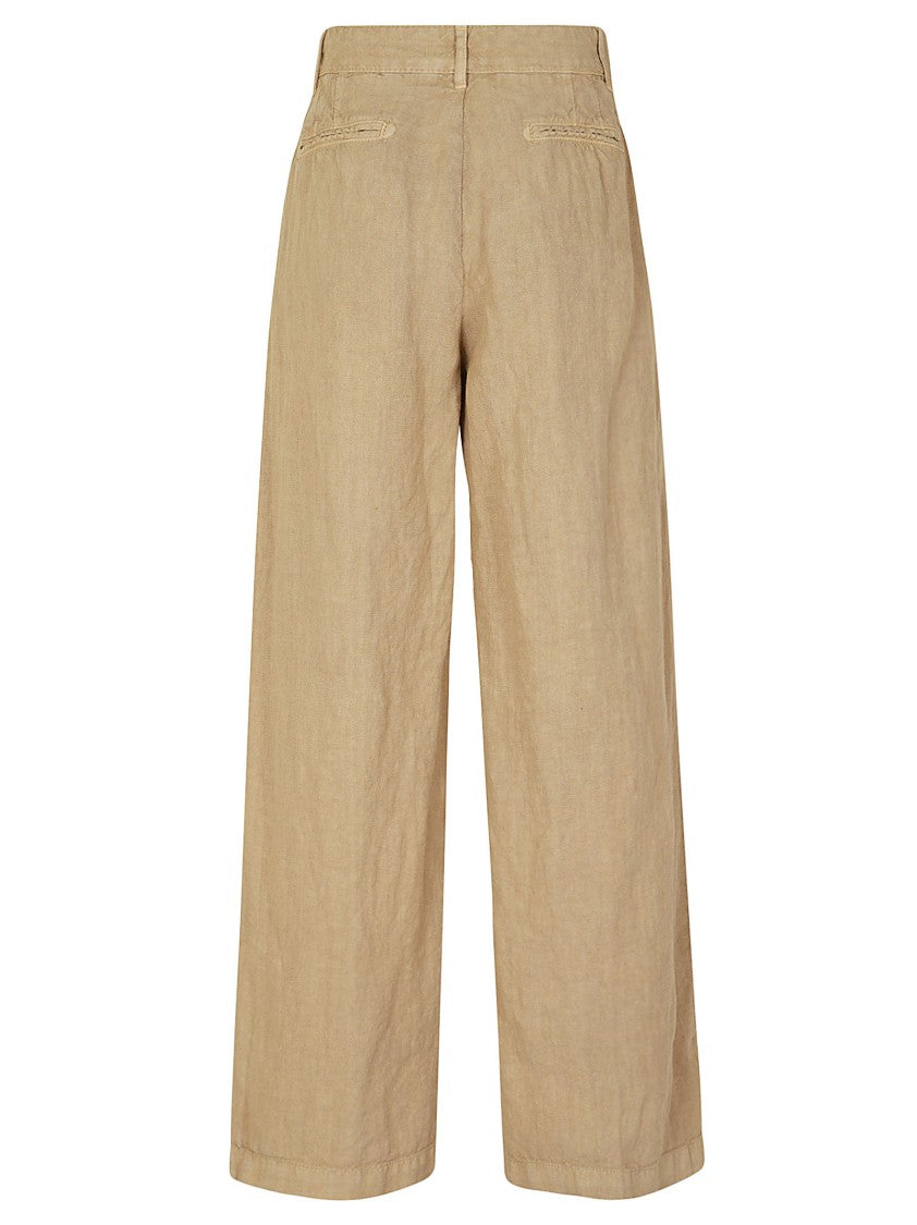 Massimo Alba Wide-Leg Trousers With High Waist And Button Closure