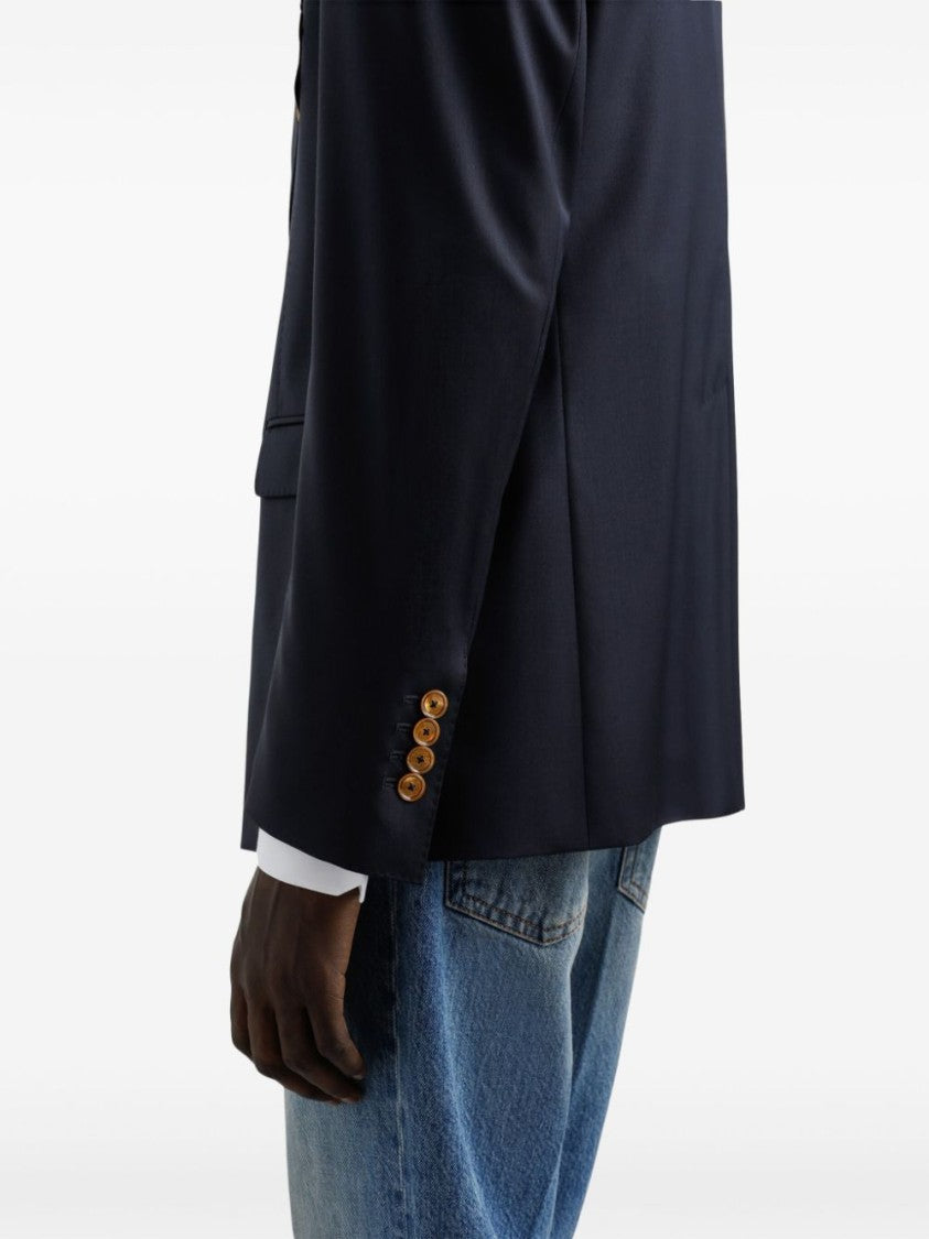 Dolce & Gabbana Navy Blue Double-Breasted Jacket