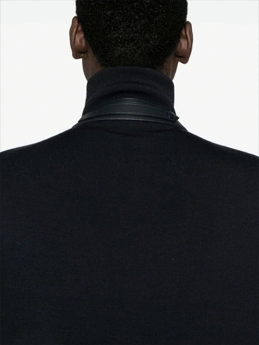 Tom Ford Black Zip Jacket With Ribbed Details