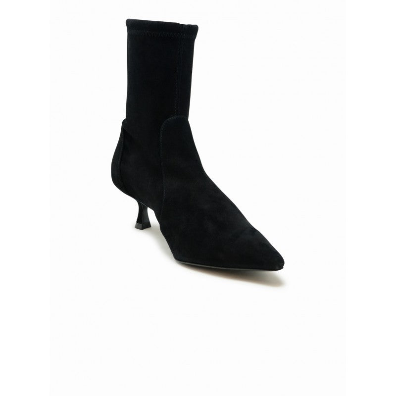 Stuart Weitzman Black Suede Naomi 50 Bootie