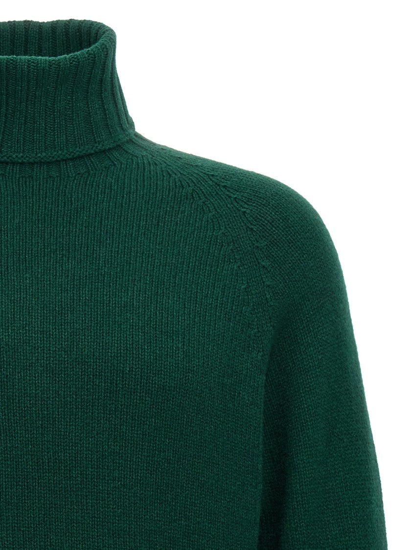 Ma'ry'ya Ribbed Turtleneck Wool Blend Sweater