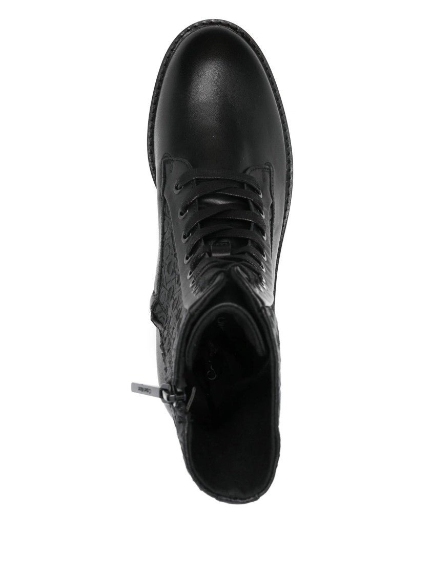 Calvin Klein Flat Combat Boot Mono Mix