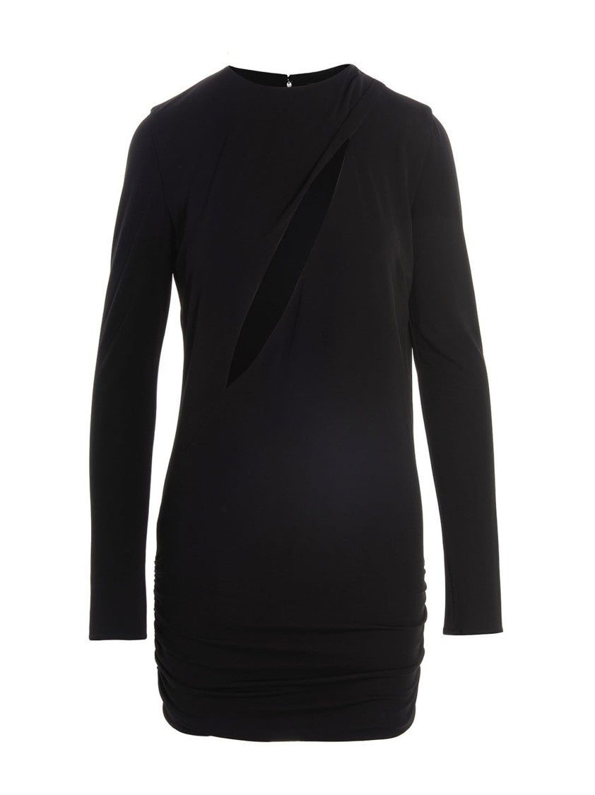 Versace Cut Out Black Jersey Dress