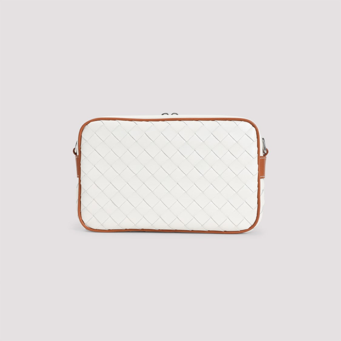 Bottega Veneta Woven Leather Shoulder Bag In Sophisticated White