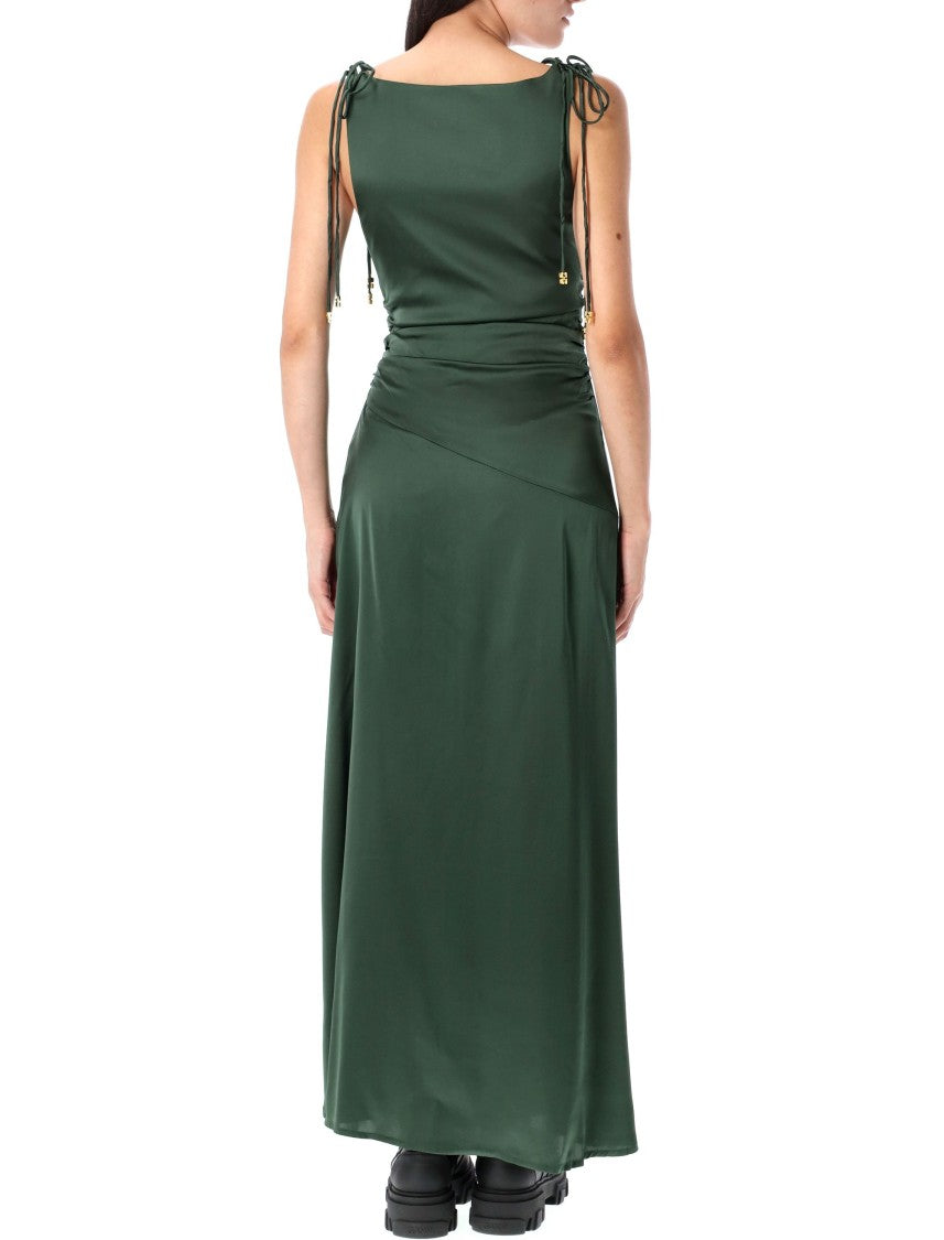 Ganni Gathered Long Dress