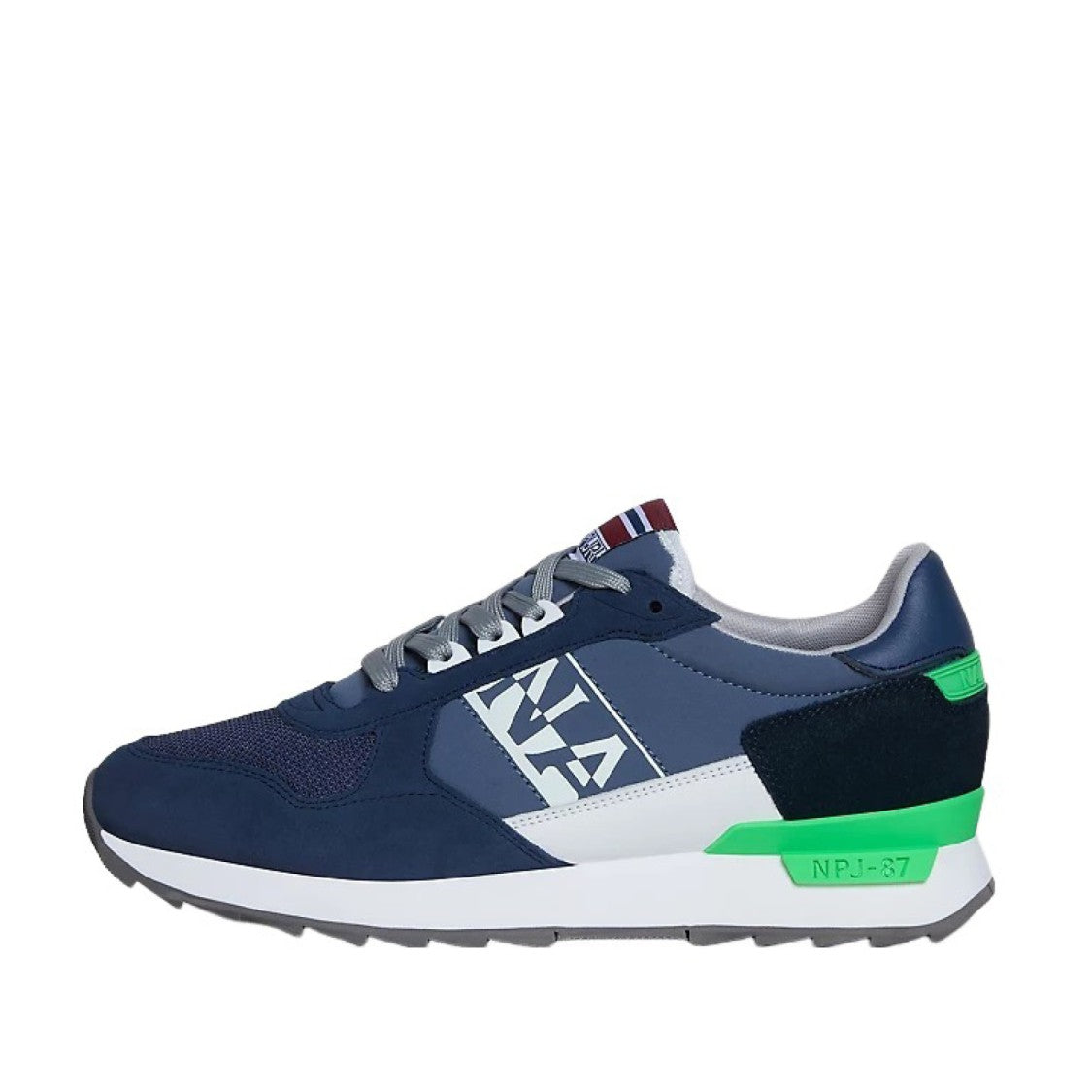 Napapijri Blue Suede And Technical Fabric Sneakers