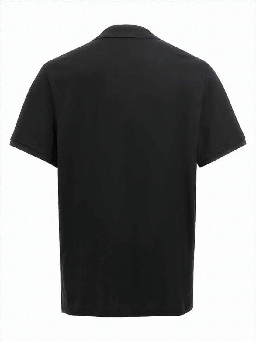 Moose Knuckles Classic Black Polo Shirt With Traditional Collar