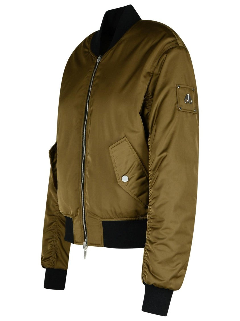Moose Knuckles Jet' Green Polyester Bomber Jacket