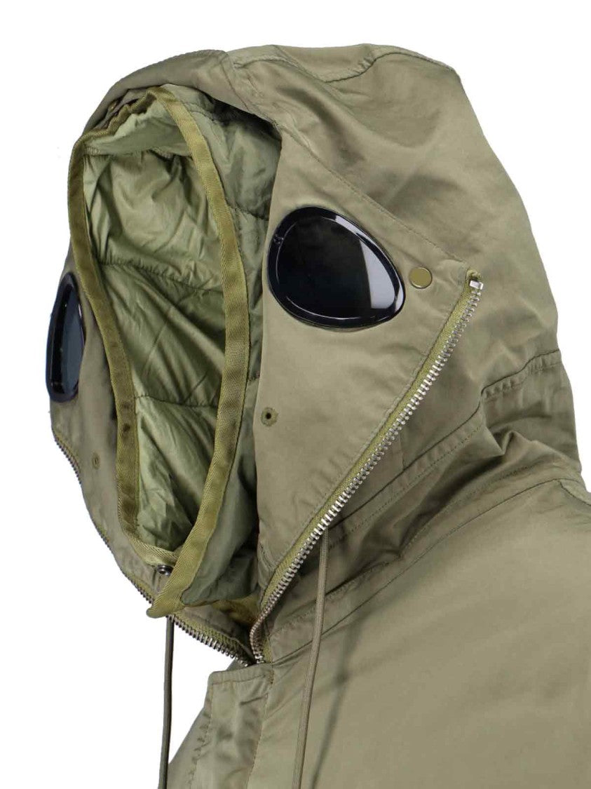 C.P. Company Green Minimalistic Jacket With High Collar