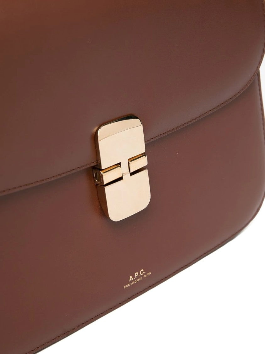 A.P.C. Geneva Shoulder Bag With Leather And Gold Hardware