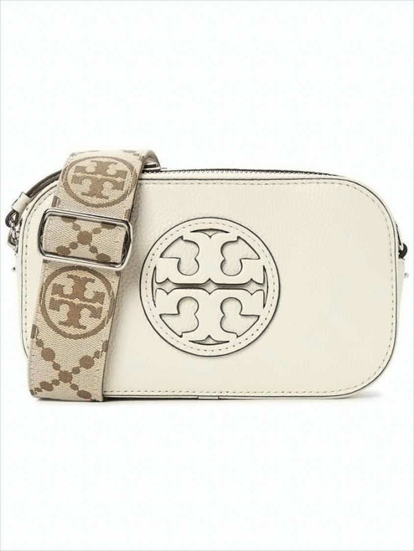 Tory Burch Rectangular White Leather Shoulder Bag