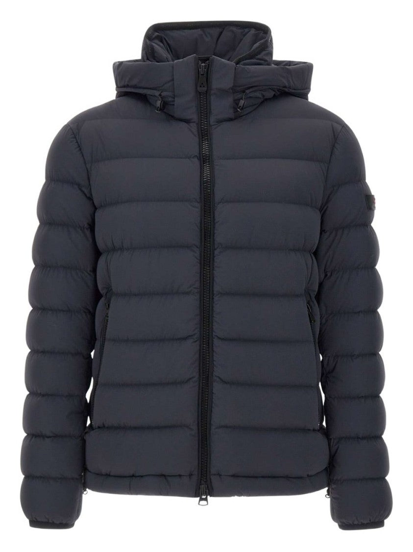 Peuterey Tailored Black Coat With Minimalist Design