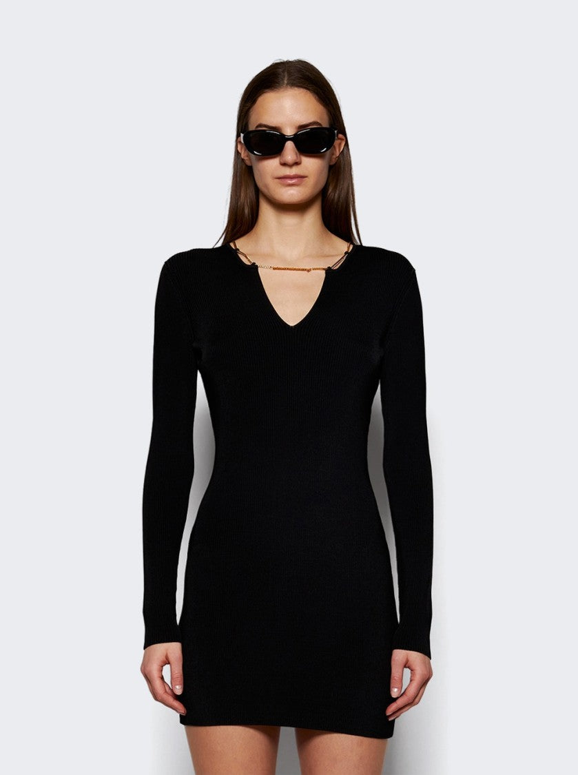 Alexander Wang Mini Dress With Nameplate Chain Black