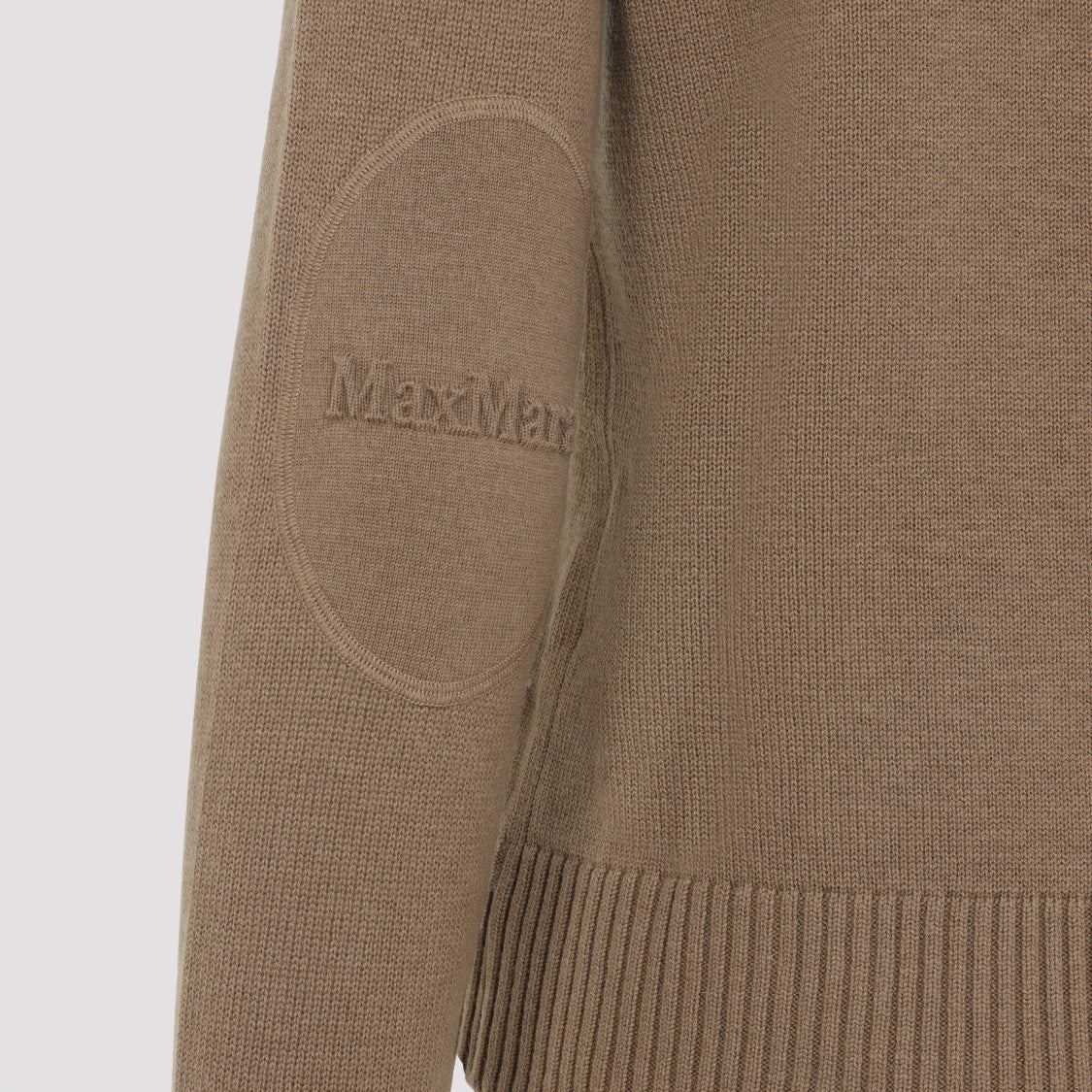 Max Mara Nude V-Neck Max Mara Knitwear With Button-Down Front
