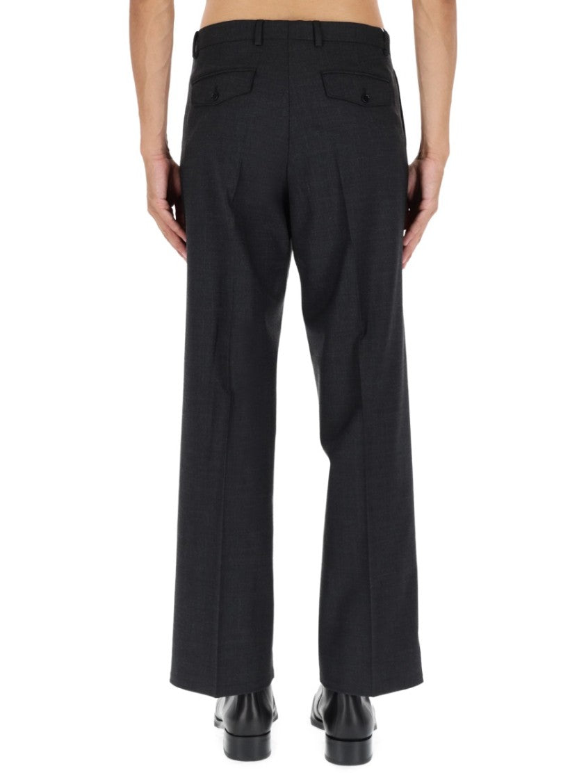 Sunflower Straight-Leg Charcoal Trousers With Classic Waistband And Subtle Texture