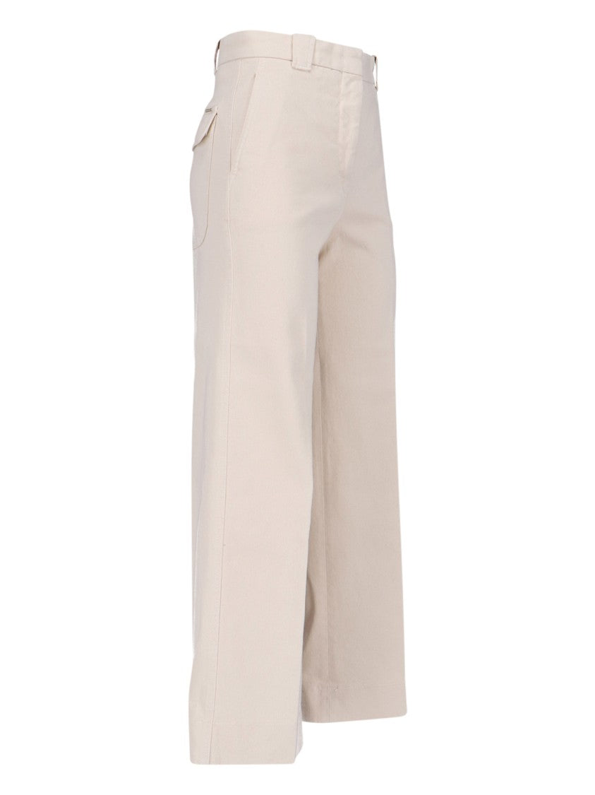 Incotex Wide-Leg Cotton Trousers With Tailored Finish