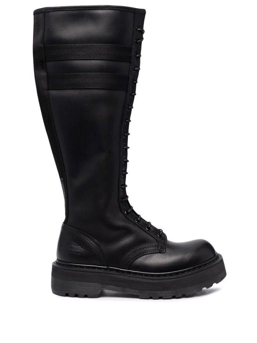 Tops Luxury Sleek Black Ankle Boots With Lace-Up Front And Side Zipper