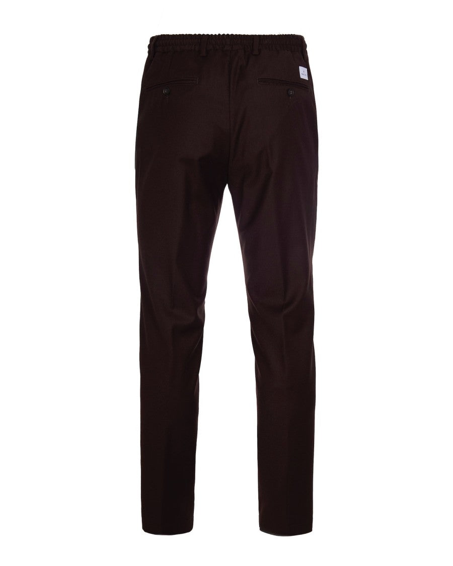 Manuel Ritz Slim Fit Trousers With Elastic Waistband And Drawstring