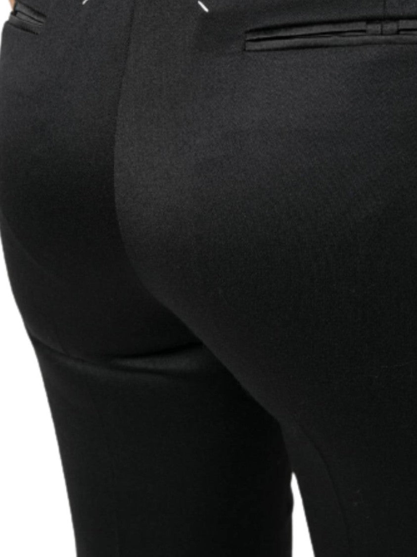 Maison Margiela Tailored Flared Trousers With Structured Hem