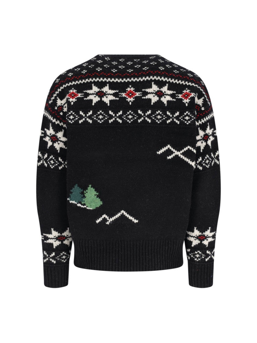 Polo Ralph Lauren "Skier" Sweater, In Black Wool