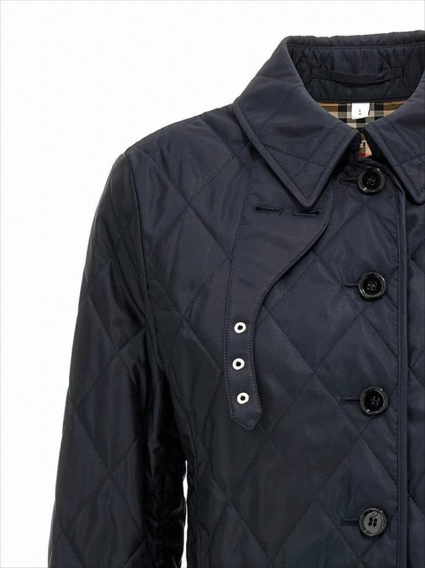 Burberry Tailored Quilted Jacket With Classic Collar