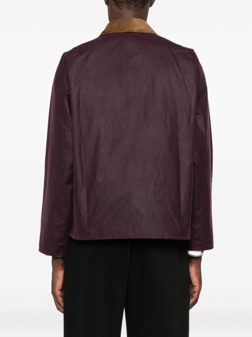 Barbour Cropped Boxy Jacket With Contrasting Collar Detail