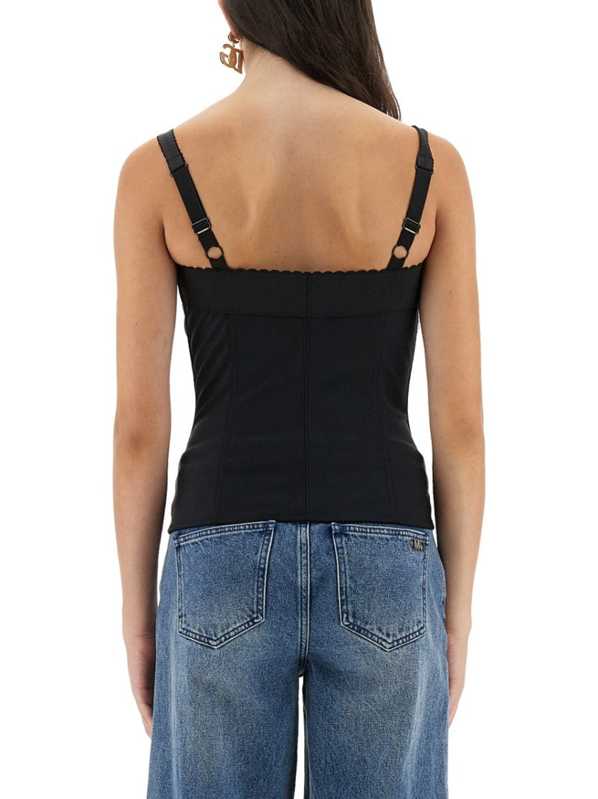 Dolce & Gabbana Satin Bustier Top
