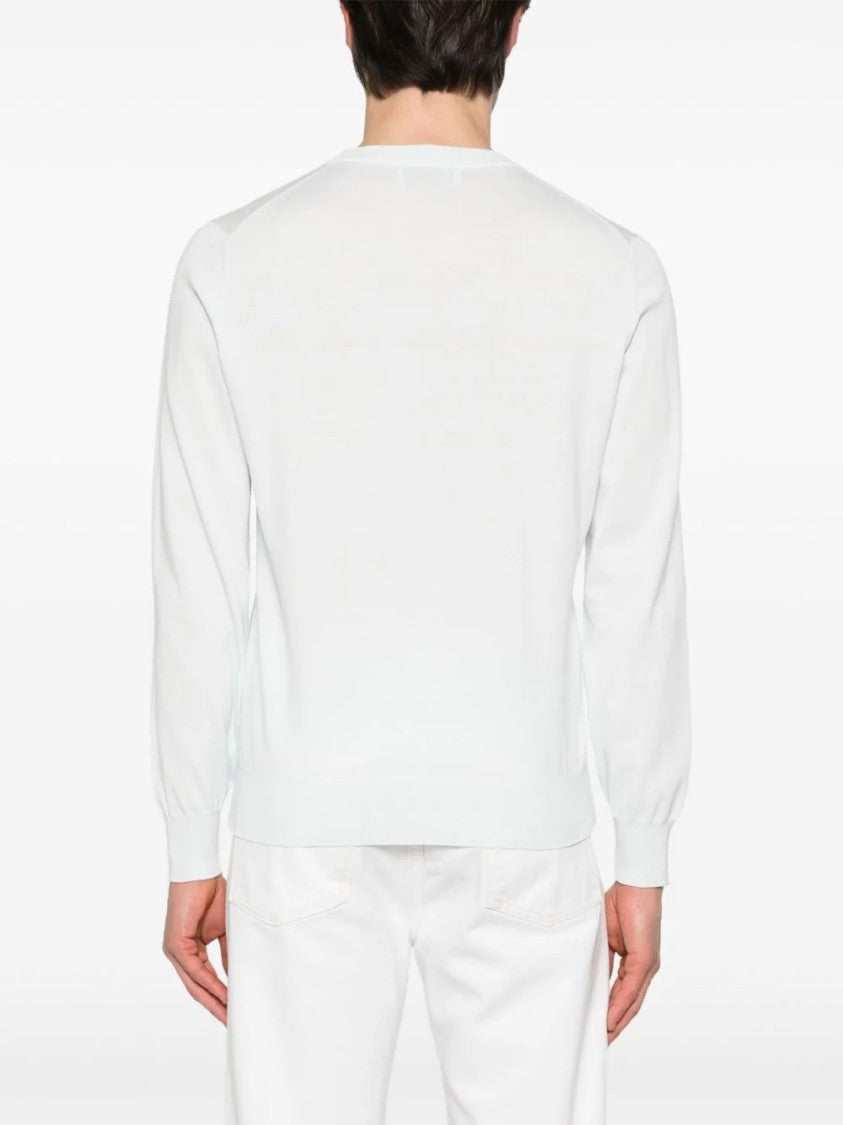 Brunello Cucinelli Long-Sleeve Crewneck Sweater With Ribbed Cuffs