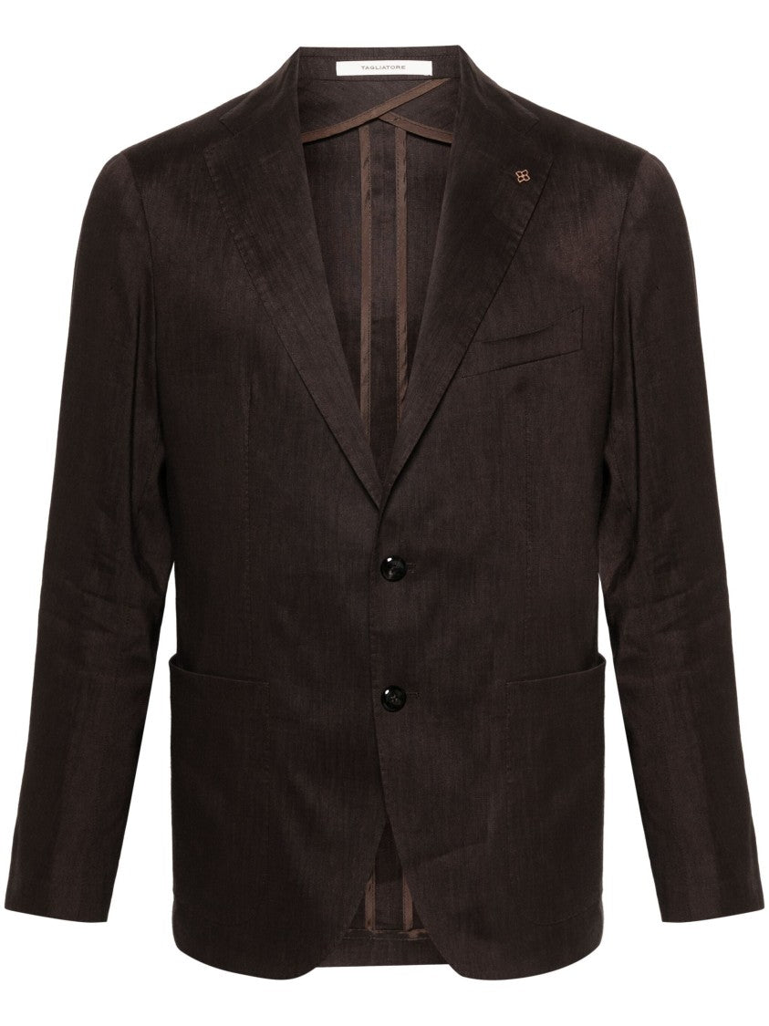 Tagliatore Tailored Black Blazer With Classic Two-Button Closure