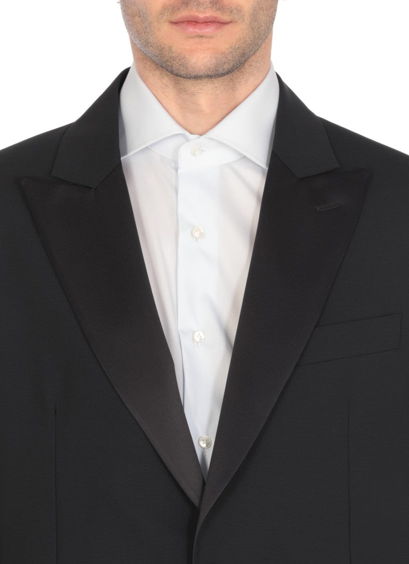 Lardini Double-Breasted Virgin Wool Suit