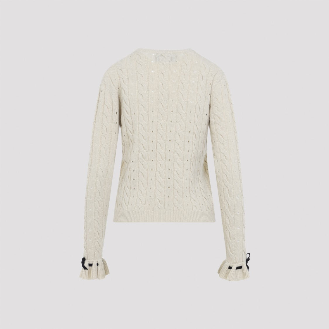 Valentino Betulla White Virgin Wool Sweater