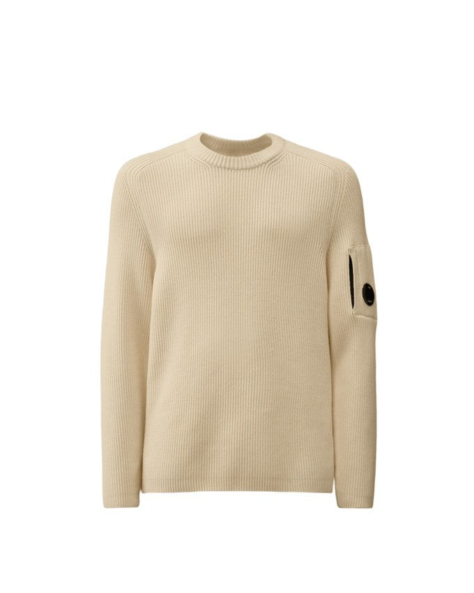 C.P. Company Gauze Knit White Sweatshirt