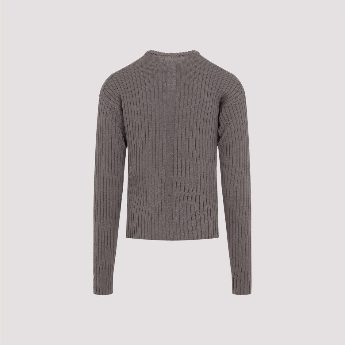 Rick Owens Dust Grey Cotton Round Neck Sweater