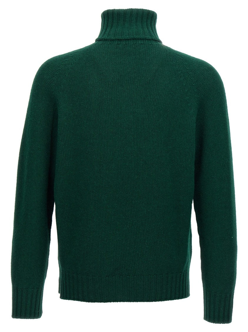 Ma'ry'ya Ribbed Turtleneck Wool Blend Sweater