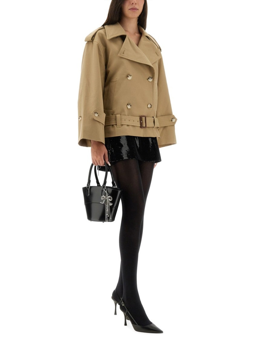Self-Portrait Double-Breasted Trench Jacket