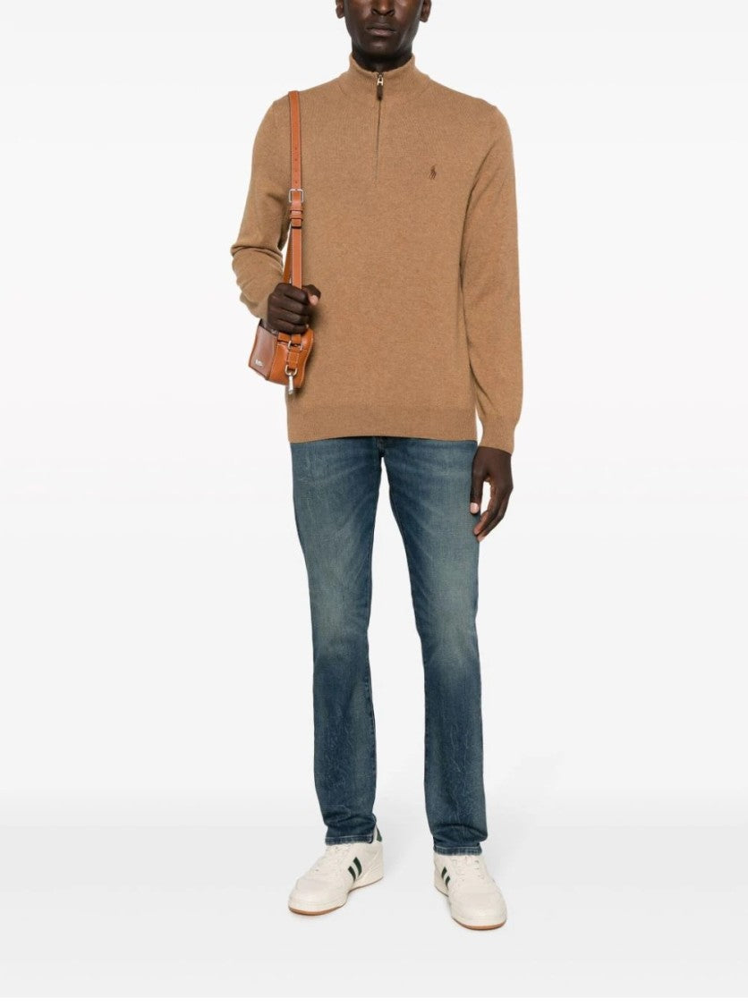 Polo Ralph Lauren Ribbed High Collar Wool Pullover Sweater