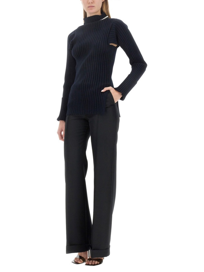Philosophy Di Lorenzo Serafini Ribbed Stretch Knit Top