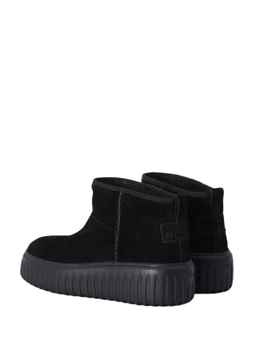 Hogan Ankle-High Minimalist Suede Shoes