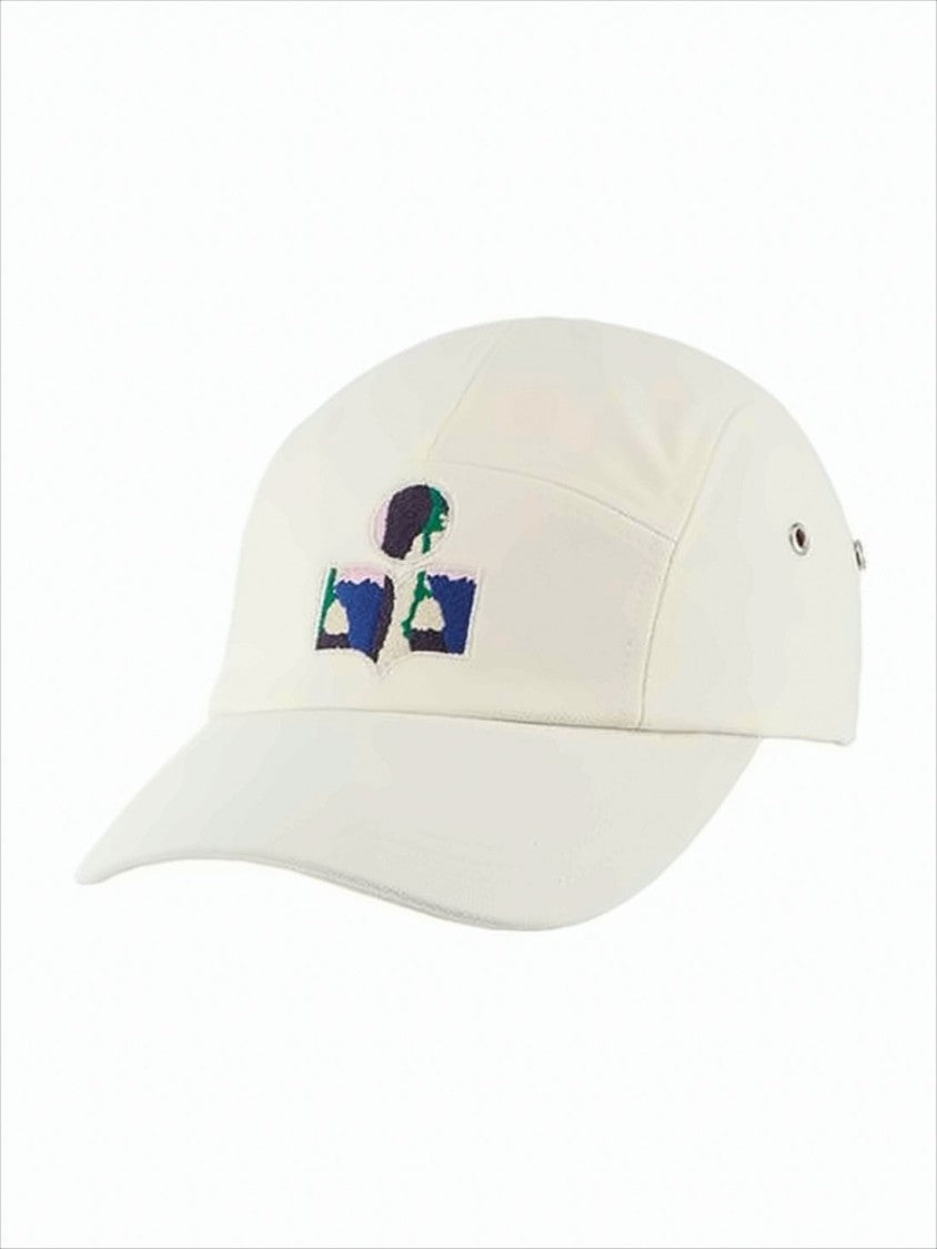 Isabel Marant Structured Cotton Cap With Minimalist Embroidery